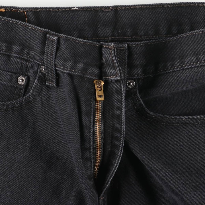 Levi's 505 Black Denim Tapered Denim Pants for Men, W32 equivalent cotton black type Vintage Second Hand