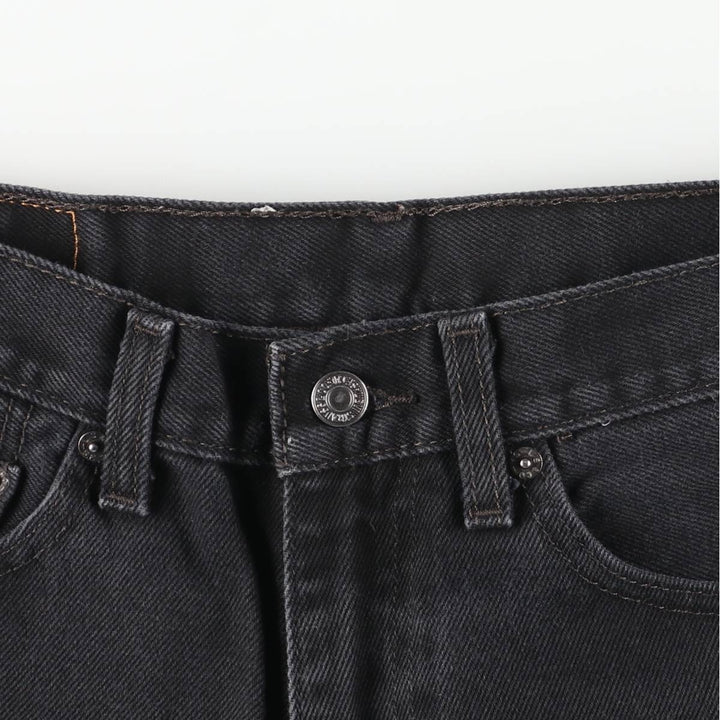 Levi's 505 Black Denim Tapered Denim Pants for Men, W32 equivalent cotton black type Vintage Second Hand