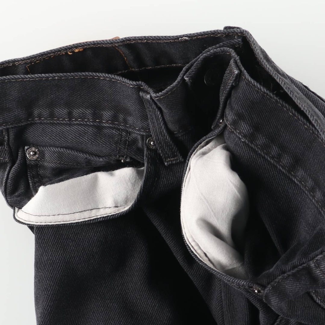 Levi's 505 Black Denim Tapered Denim Pants for Men, W32 equivalent cotton black type Vintage Second Hand