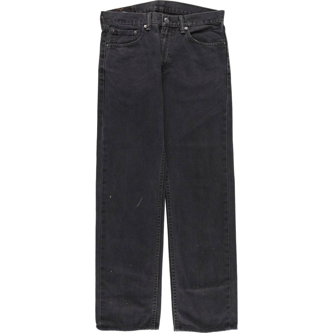 Levi's 505 Black Denim Tapered Denim Pants for Men, W33 equivalent cotton black type Vintage Second Hand