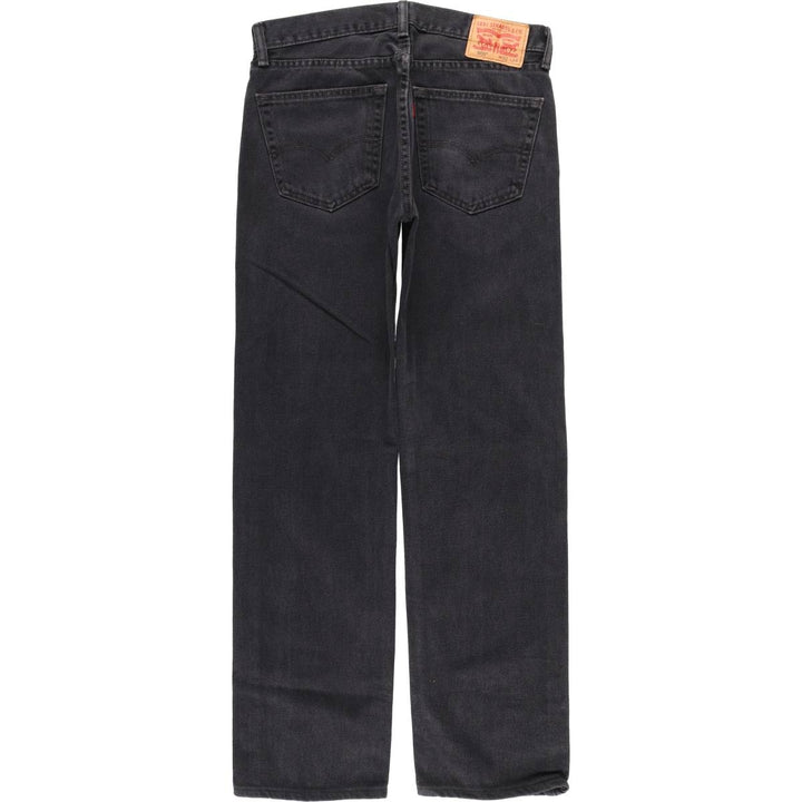 Levi's 505 Black Denim Tapered Denim Pants for Men, W33 equivalent cotton black type Vintage Second Hand
