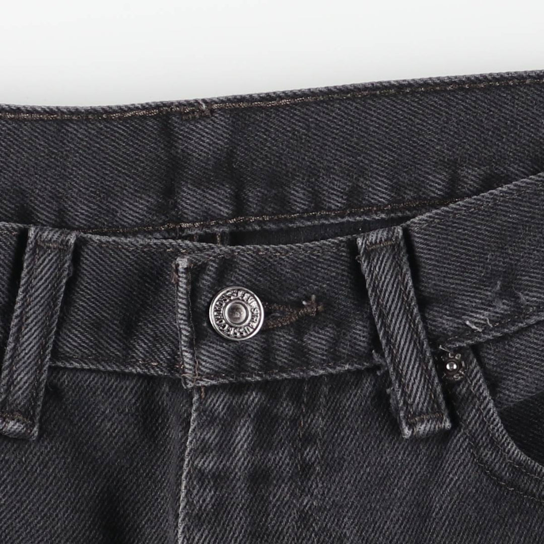 Levi's 505 Black Denim Tapered Denim Pants for Men, W33 equivalent cotton black type Vintage Second Hand