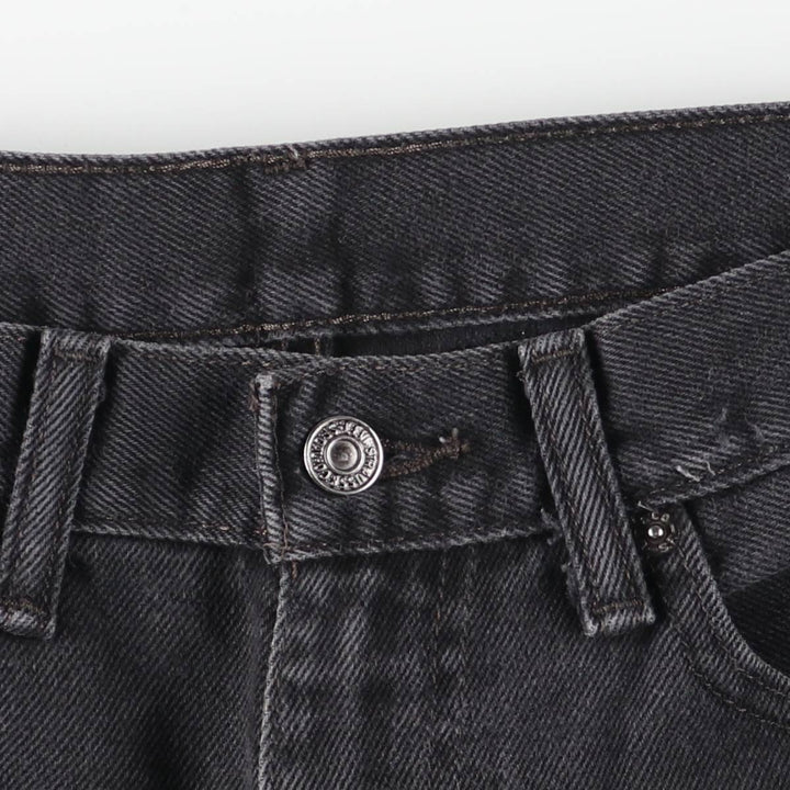 Levi's 505 Black Denim Tapered Denim Pants for Men, W33 equivalent cotton black type Vintage Second Hand