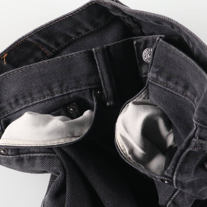 Levi's 505 Black Denim Tapered Denim Pants for Men, W33 equivalent cotton black type Vintage Second Hand