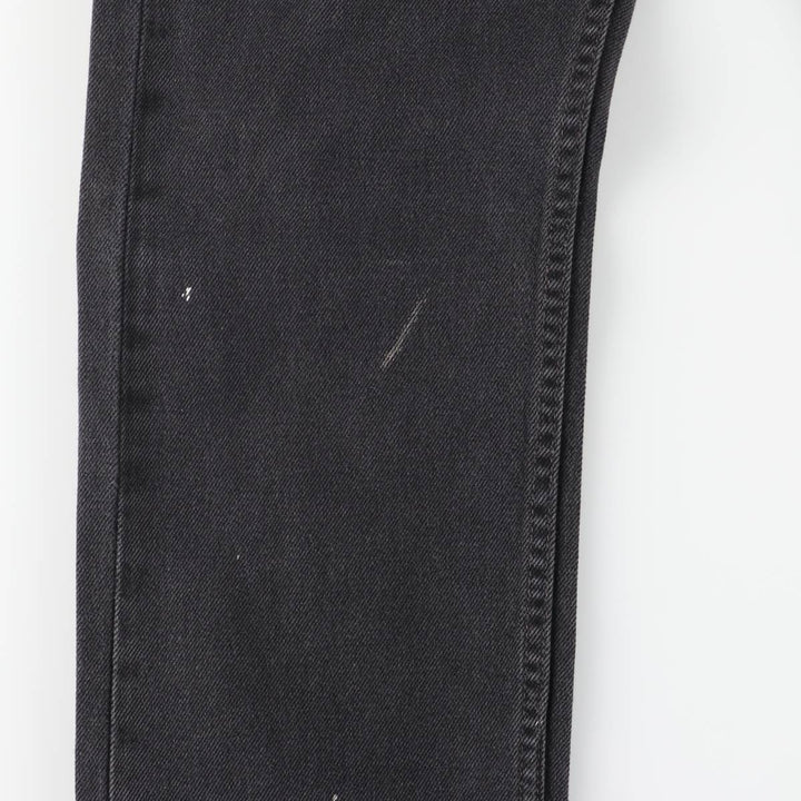 Levi's 505 Black Denim Tapered Denim Pants for Men, W33 equivalent cotton black type Vintage Second Hand