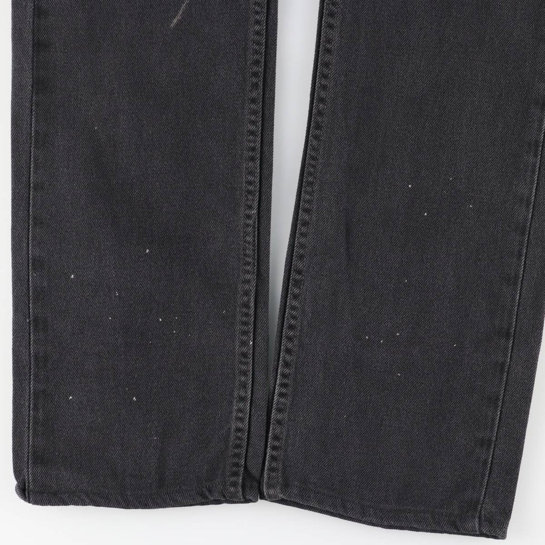 Levi's 505 Black Denim Tapered Denim Pants for Men, W33 equivalent cotton black type Vintage Second Hand