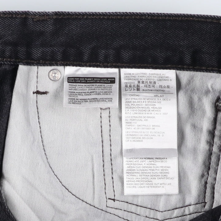 Levi's 505 Black Denim Tapered Denim Pants for Men, W34 equivalent cotton black type Vintage Second Hand