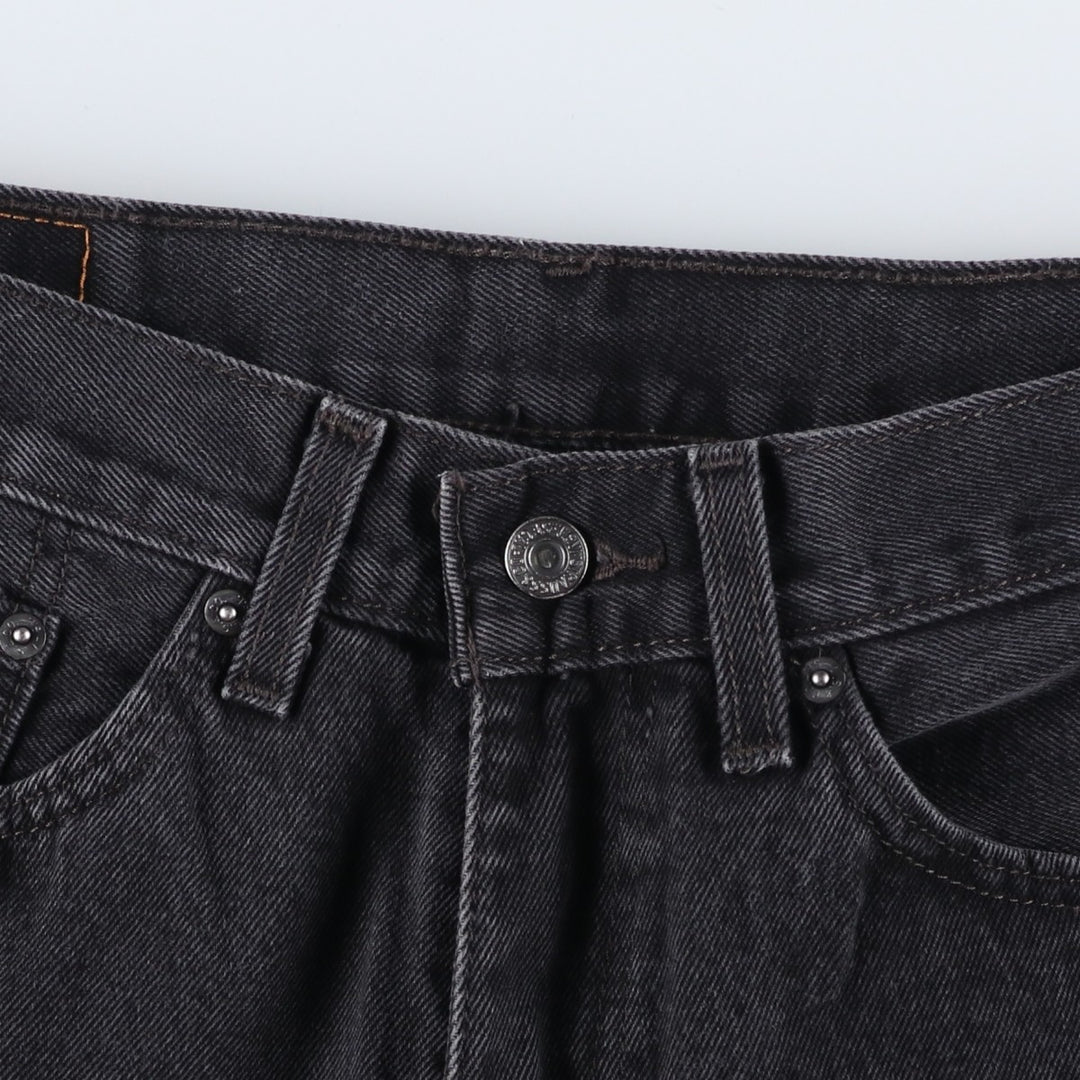 Levi's 505 Black Denim Tapered Denim Pants for Men, W34 equivalent cotton black type Vintage Second Hand