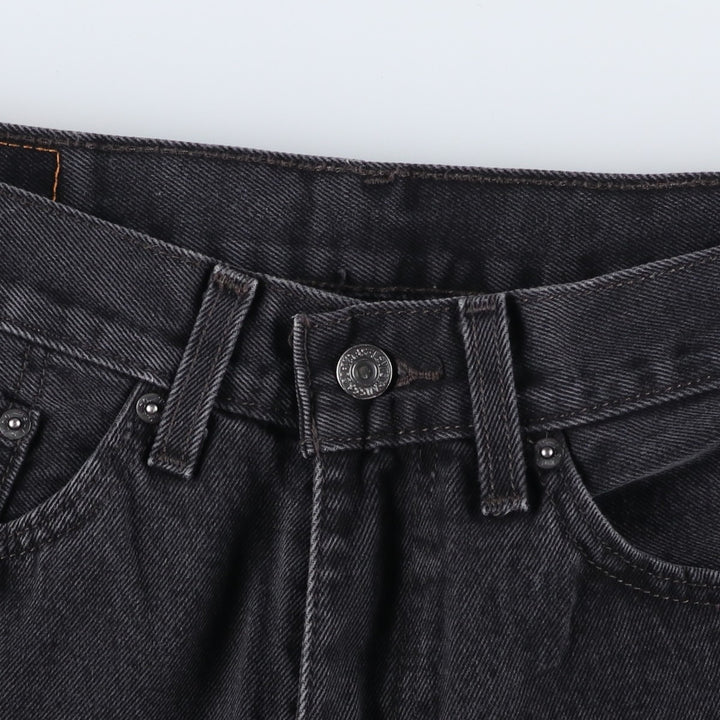 Levi's 505 Black Denim Tapered Denim Pants for Men, W34 equivalent cotton black type Vintage Second Hand