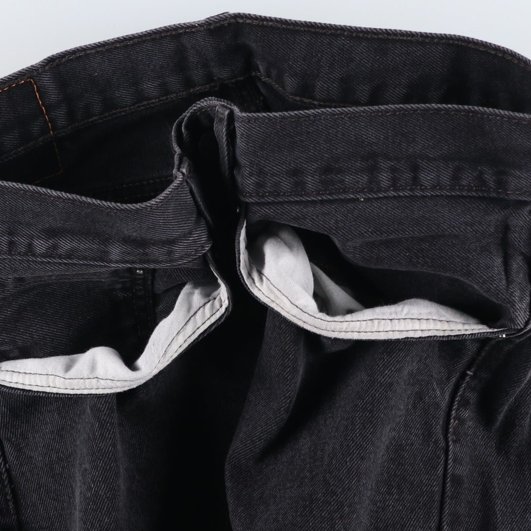Levi's 505 Black Denim Tapered Denim Pants for Men, W34 equivalent cotton black type Vintage Second Hand