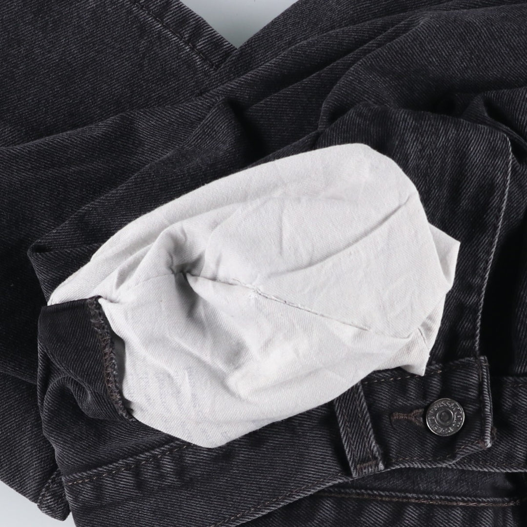 Levi's 505 Black Denim Tapered Denim Pants for Men, W34 equivalent cotton black type Vintage Second Hand