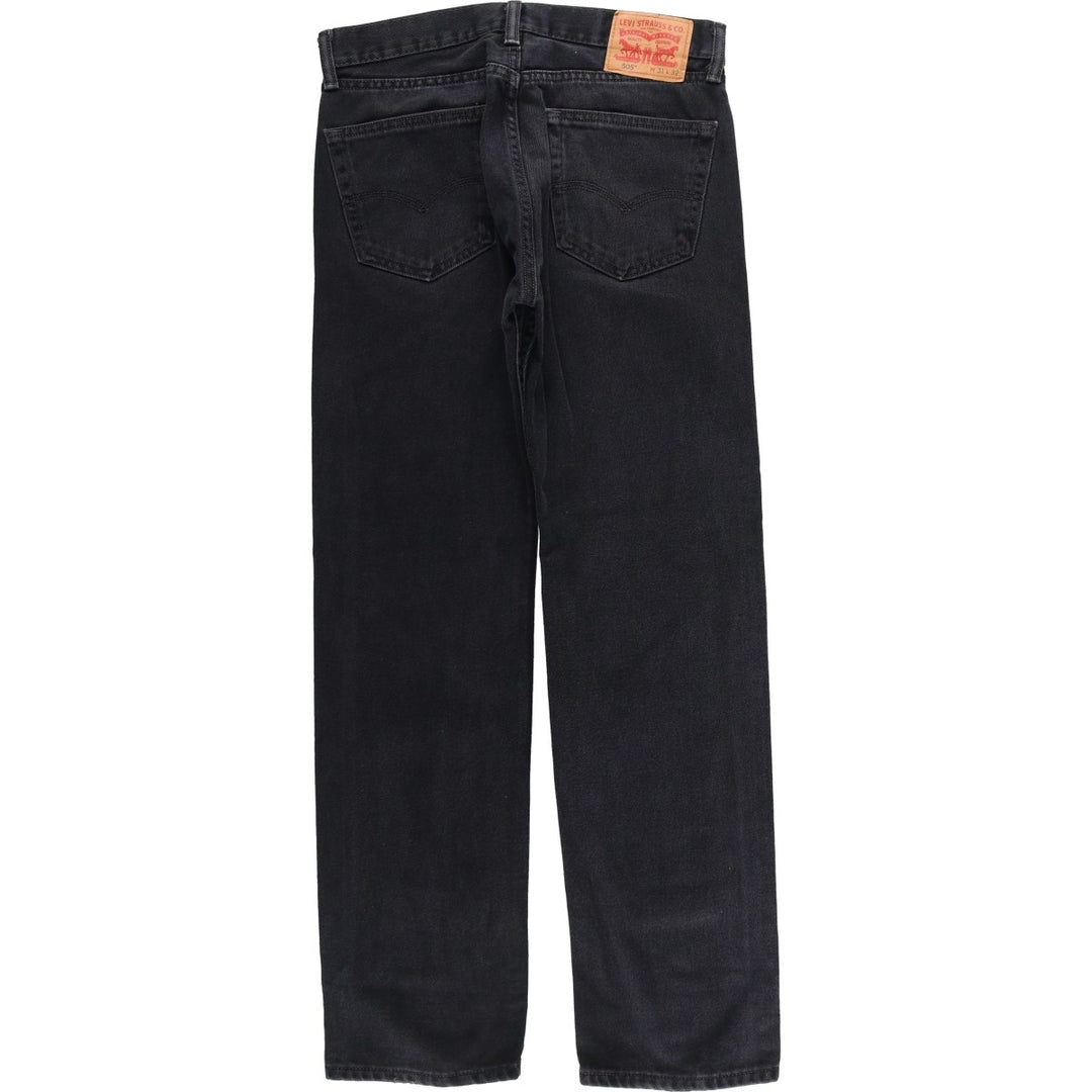Levi's 505 Black Denim Tapered Denim Pants for Men, W32 equivalent cotton black type Vintage Second Hand