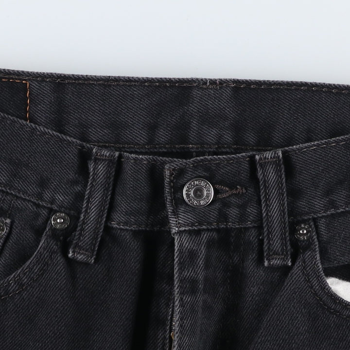Levi's 505 Black Denim Tapered Denim Pants for Men, W32 equivalent cotton black type Vintage Second Hand