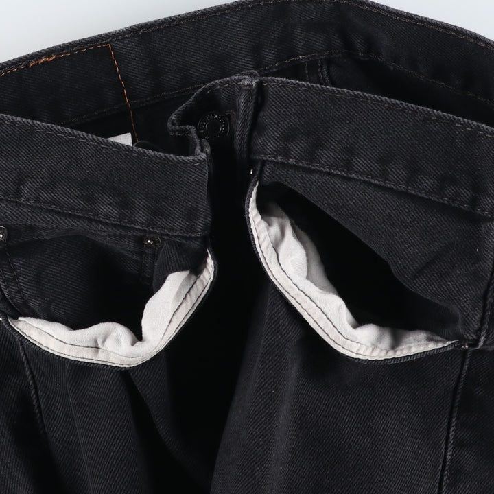 Levi's 505 Black Denim Tapered Denim Pants for Men, W32 equivalent cotton black type Vintage Second Hand