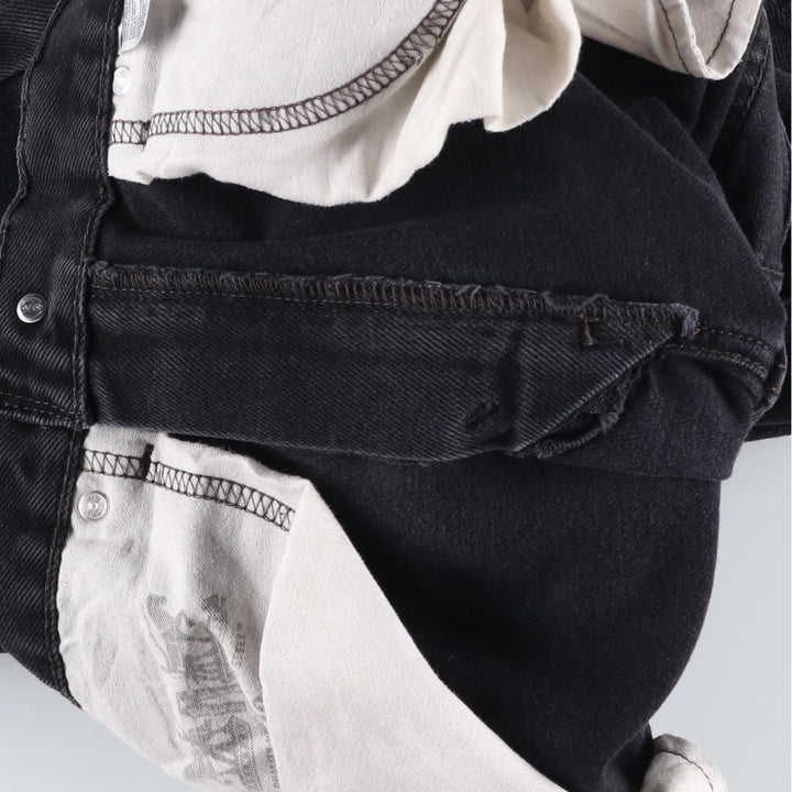 Levi's 505 Black Denim Tapered Denim Pants for Men, W32 equivalent cotton black type Vintage Second Hand
