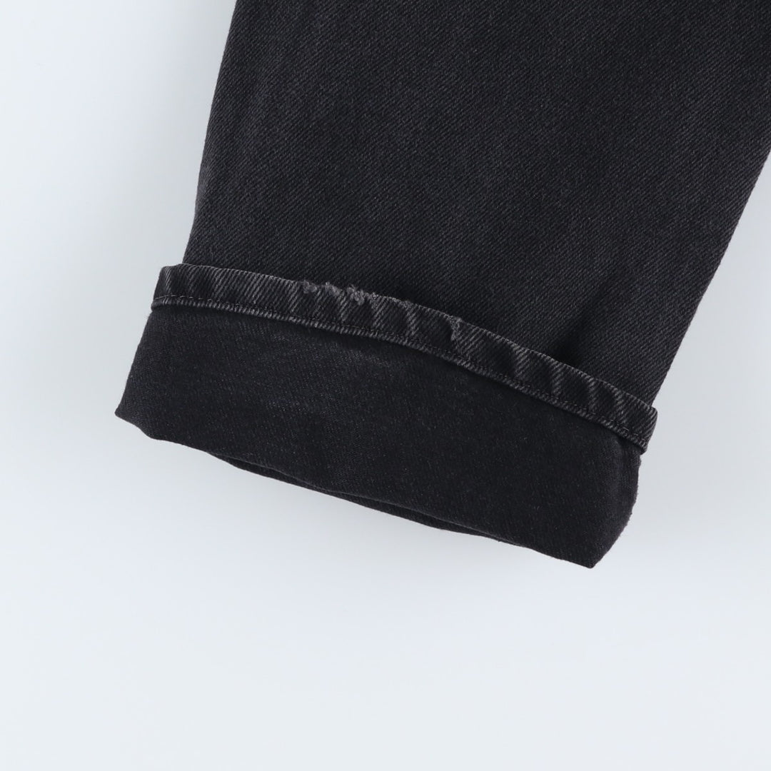 Levi's 505 Black Denim Tapered Denim Pants for Men, W32 equivalent cotton black type Vintage Second Hand