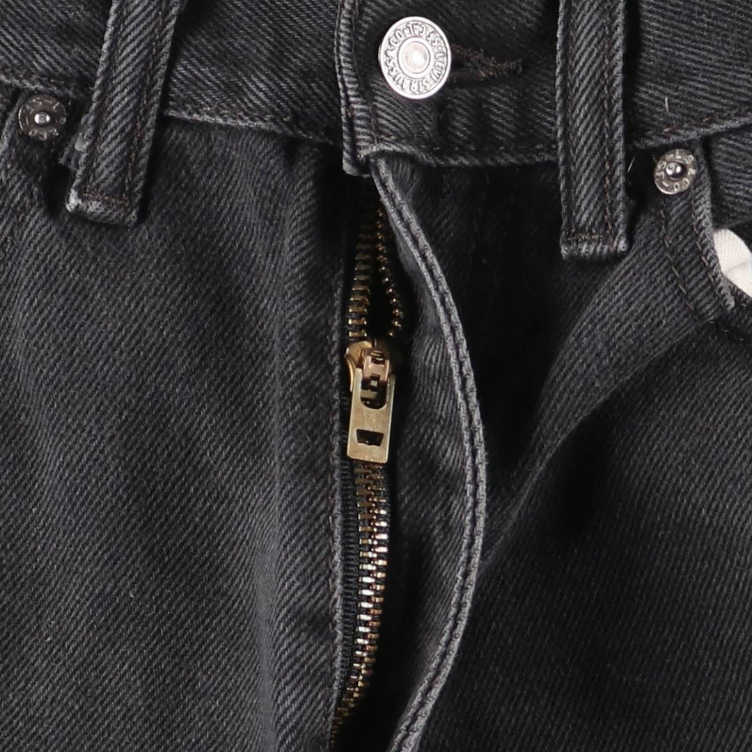 Vintage Levi's 505 black denim tapered denim pants, men's size W32. cotton black type Vintage Second Hand