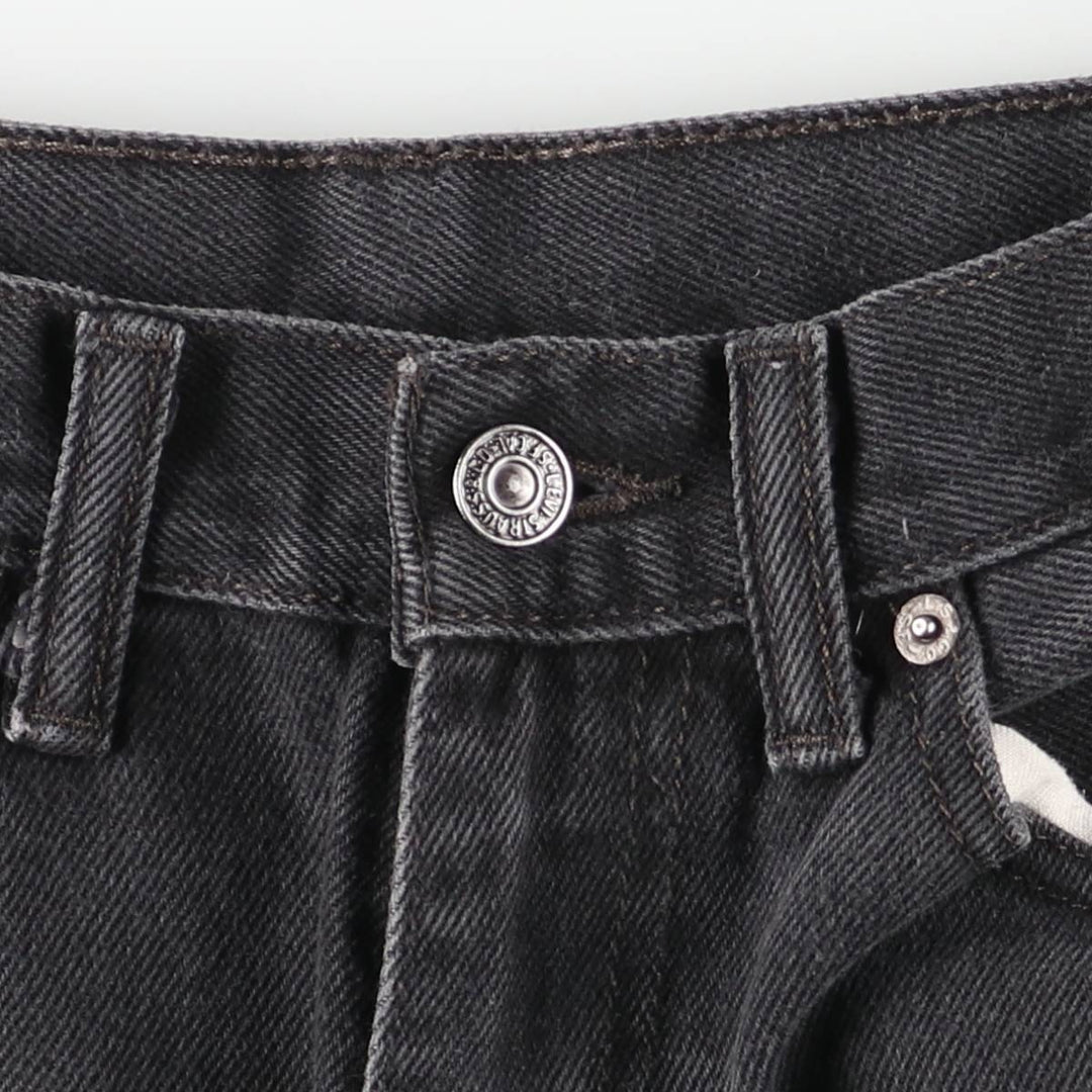 Vintage Levi's 505 black denim tapered denim pants, men's size W32. cotton black type Vintage Second Hand