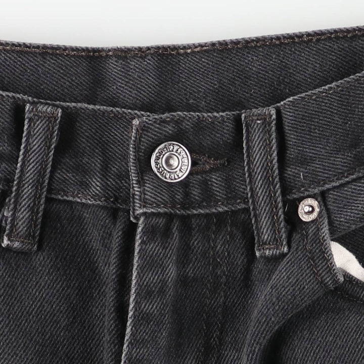 Vintage Levi's 505 black denim tapered denim pants, men's size W32. cotton black type Vintage Second Hand