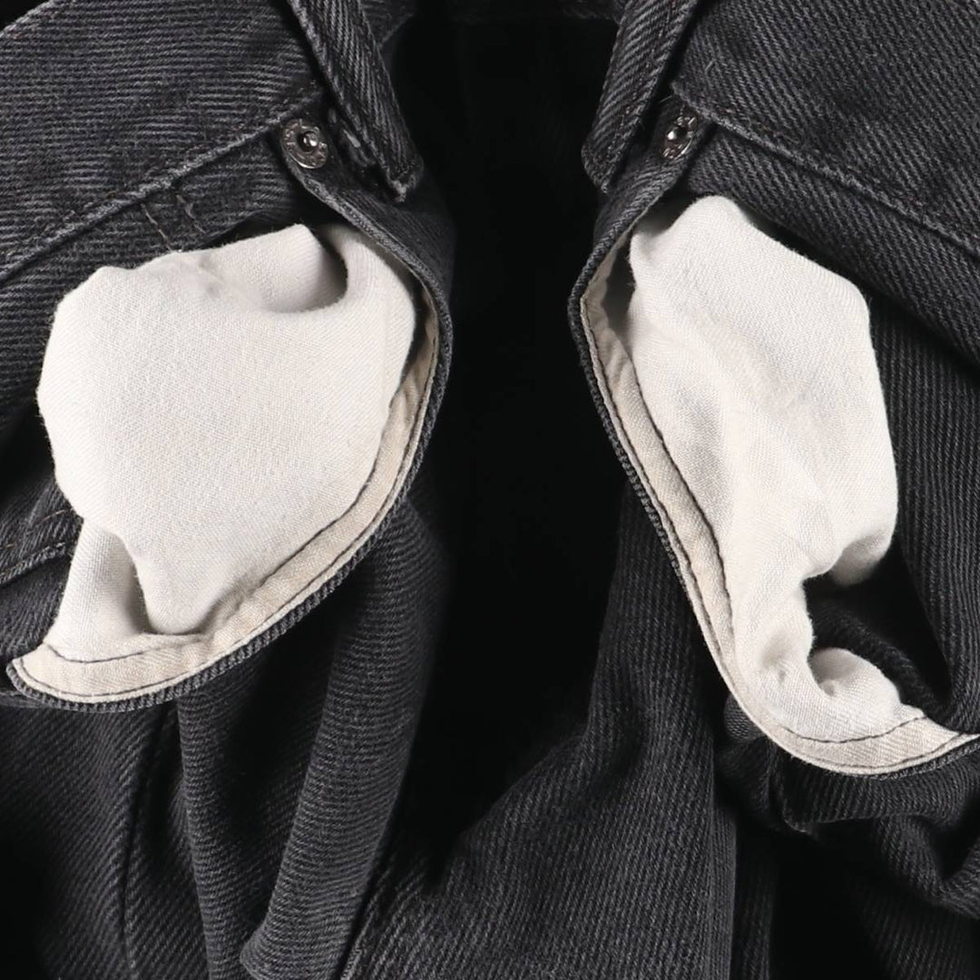 Vintage Levi's 505 black denim tapered denim pants, men's size W32. cotton black type Vintage Second Hand