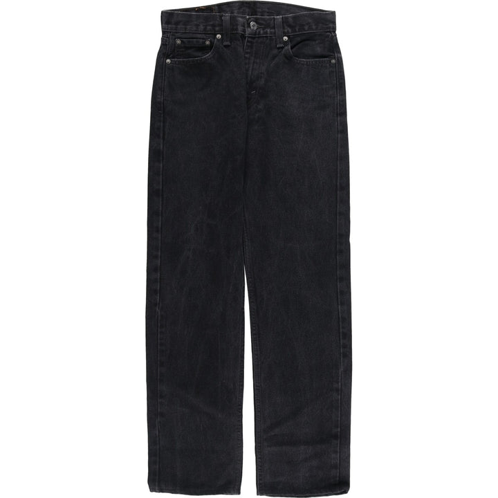 Levi's 505 Black Denim Tapered Denim Pants, Women's Size L (W29) cotton black type Vintage Second Hand