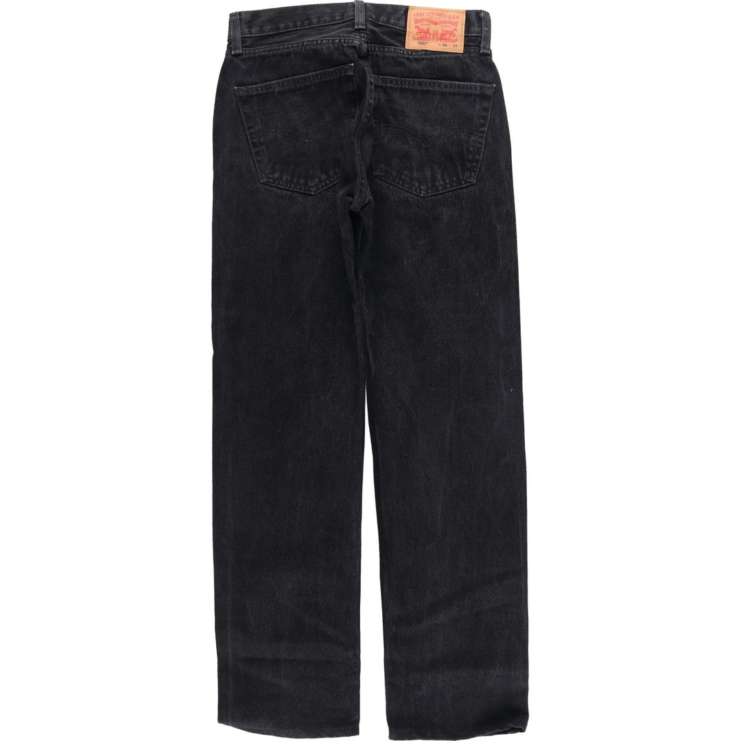 Levi's 505 Black Denim Tapered Denim Pants, Women's Size L (W29) cotton black type Vintage Second Hand