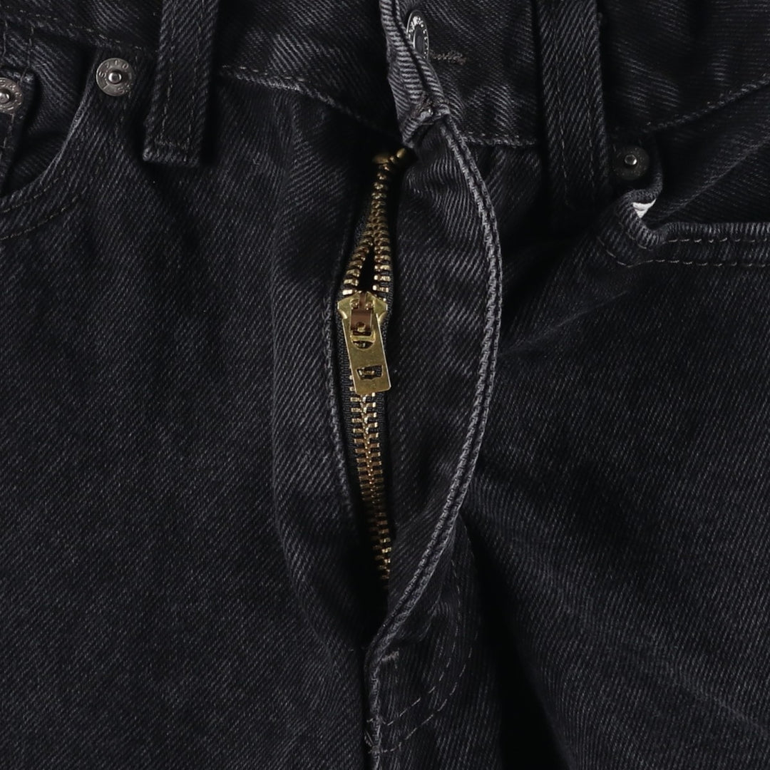 Levi's 505 Black Denim Tapered Denim Pants, Women's Size L (W29) cotton black type Vintage Second Hand