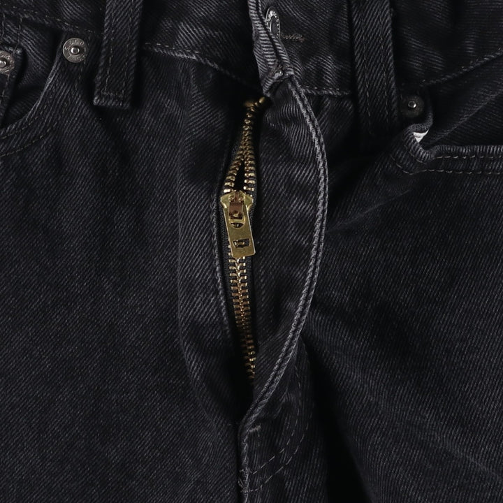 Levi's 505 Black Denim Tapered Denim Pants, Women's Size L (W29) cotton black type Vintage Second Hand