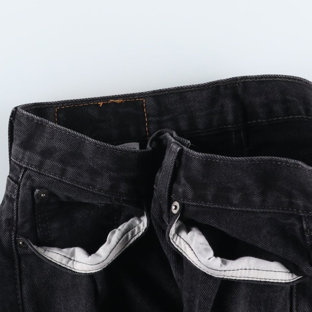 Levi's 505 Black Denim Tapered Denim Pants, Women's Size L (W29) cotton black type Vintage Second Hand