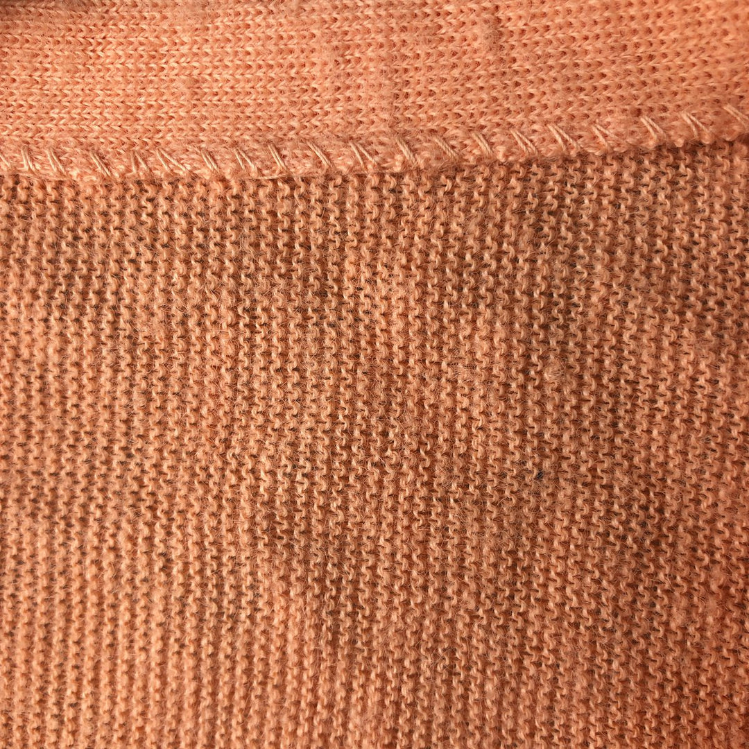 Vintage 1980'S acrylic knit cardigan, made in the USA, size M, men's acrylic orange type Vintage Second Hand