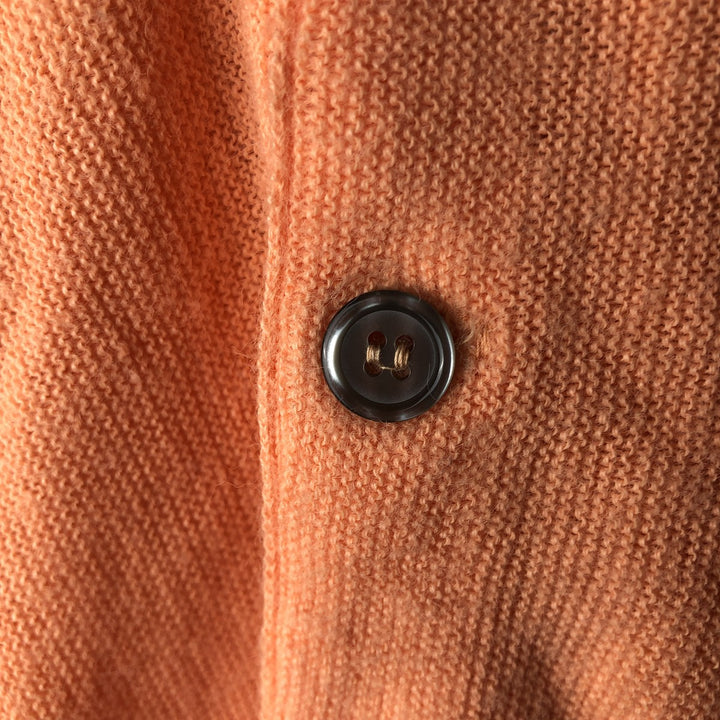 Vintage 1980'S acrylic knit cardigan, made in the USA, size M, men's acrylic orange type Vintage Second Hand