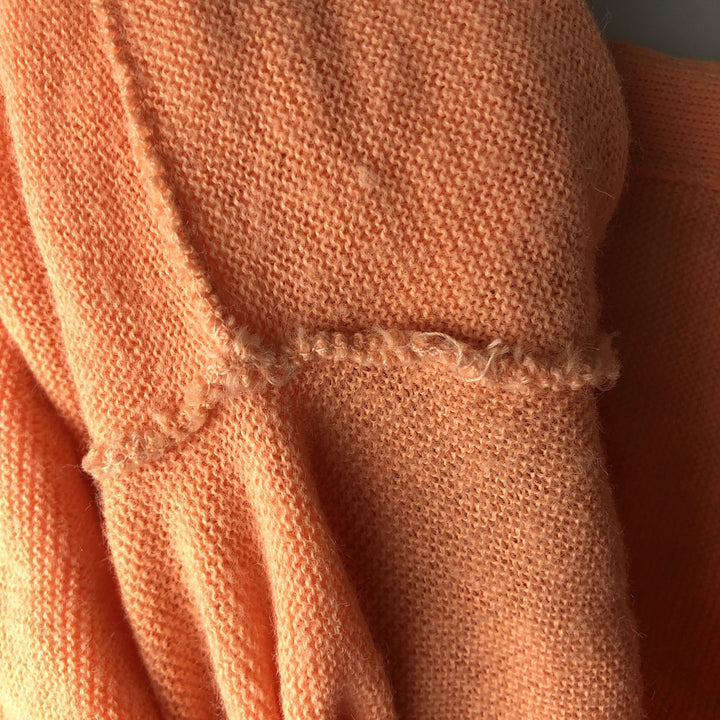 Vintage 1980'S acrylic knit cardigan, made in the USA, size M, men's acrylic orange type Vintage Second Hand