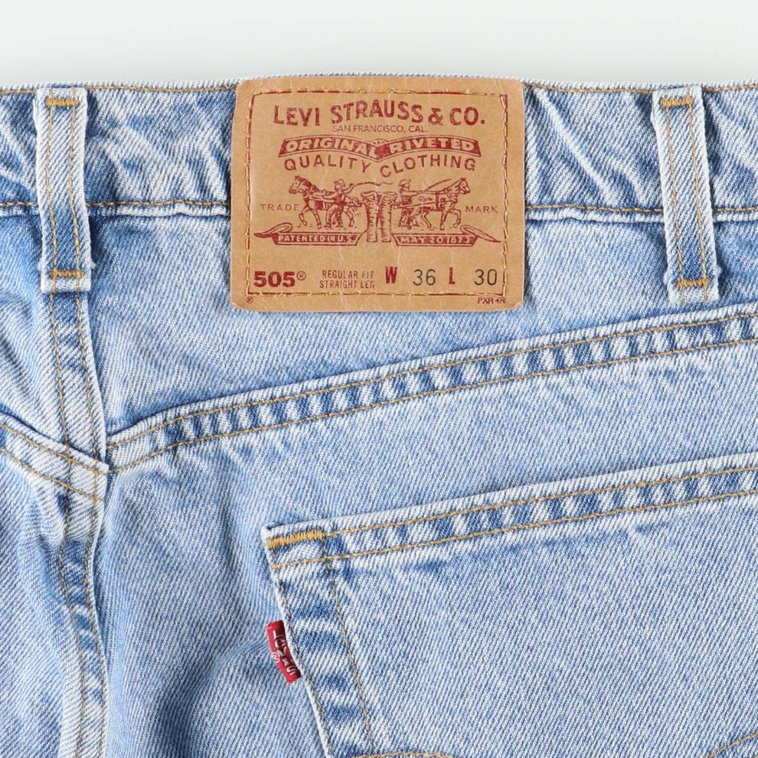 90'S Levi's 505-4834 Tapered Denim Pants, Made in USA, Men's, Size 36, Vintage cotton blue type Vintage Second Hand