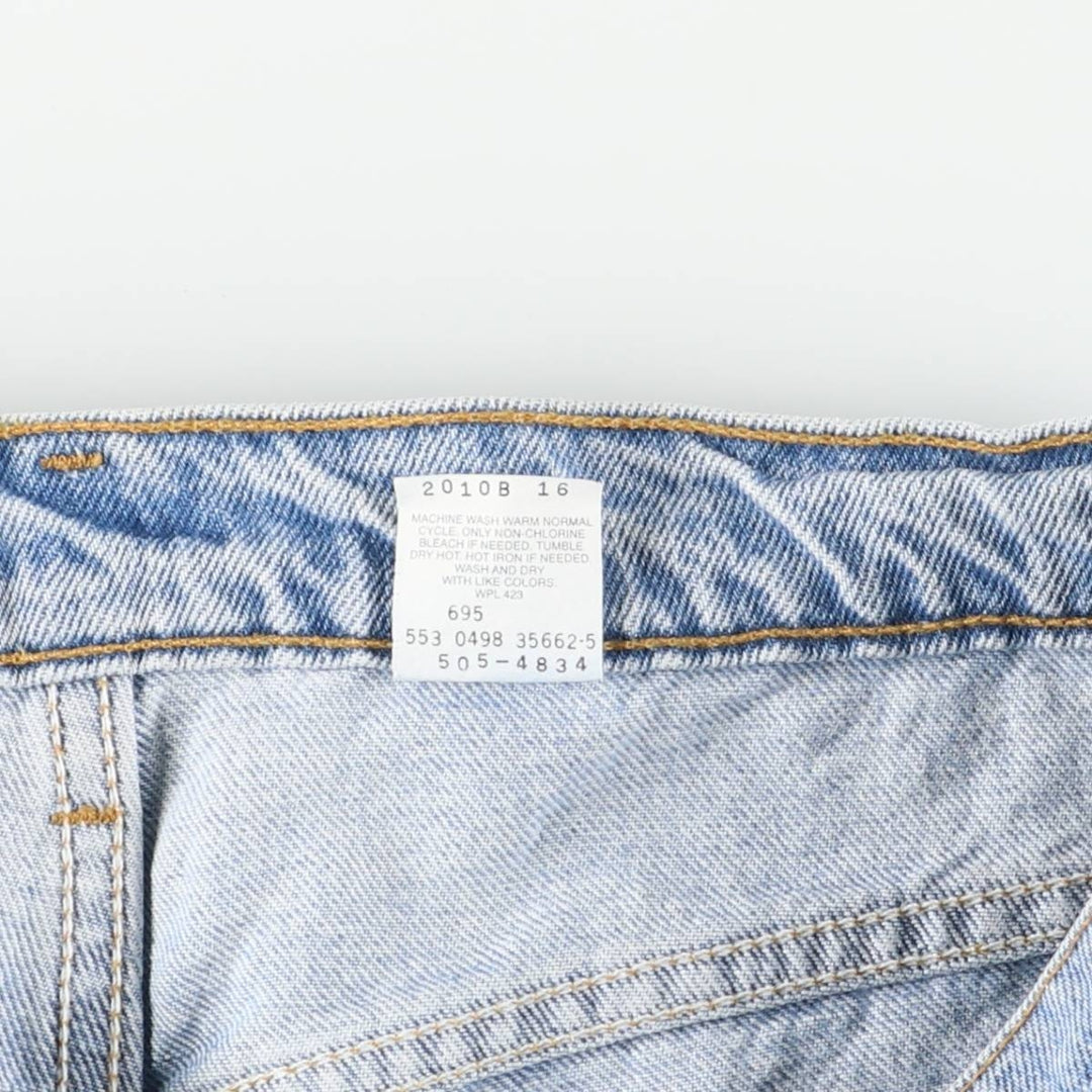90'S Levi's 505-4834 Tapered Denim Pants, Made in USA, Men's, Size 36, Vintage cotton blue type Vintage Second Hand