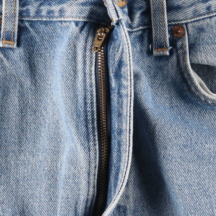 00'S Levi's 505 REGULAR FIT STRAIGHT LEG tapered denim pants made in USA, men's size w34 cotton blue type Vintage Second Hand