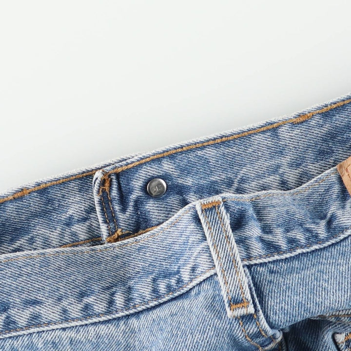 00'S Levi's 505 REGULAR FIT STRAIGHT LEG tapered denim pants made in USA, men's size w34 cotton blue type Vintage Second Hand