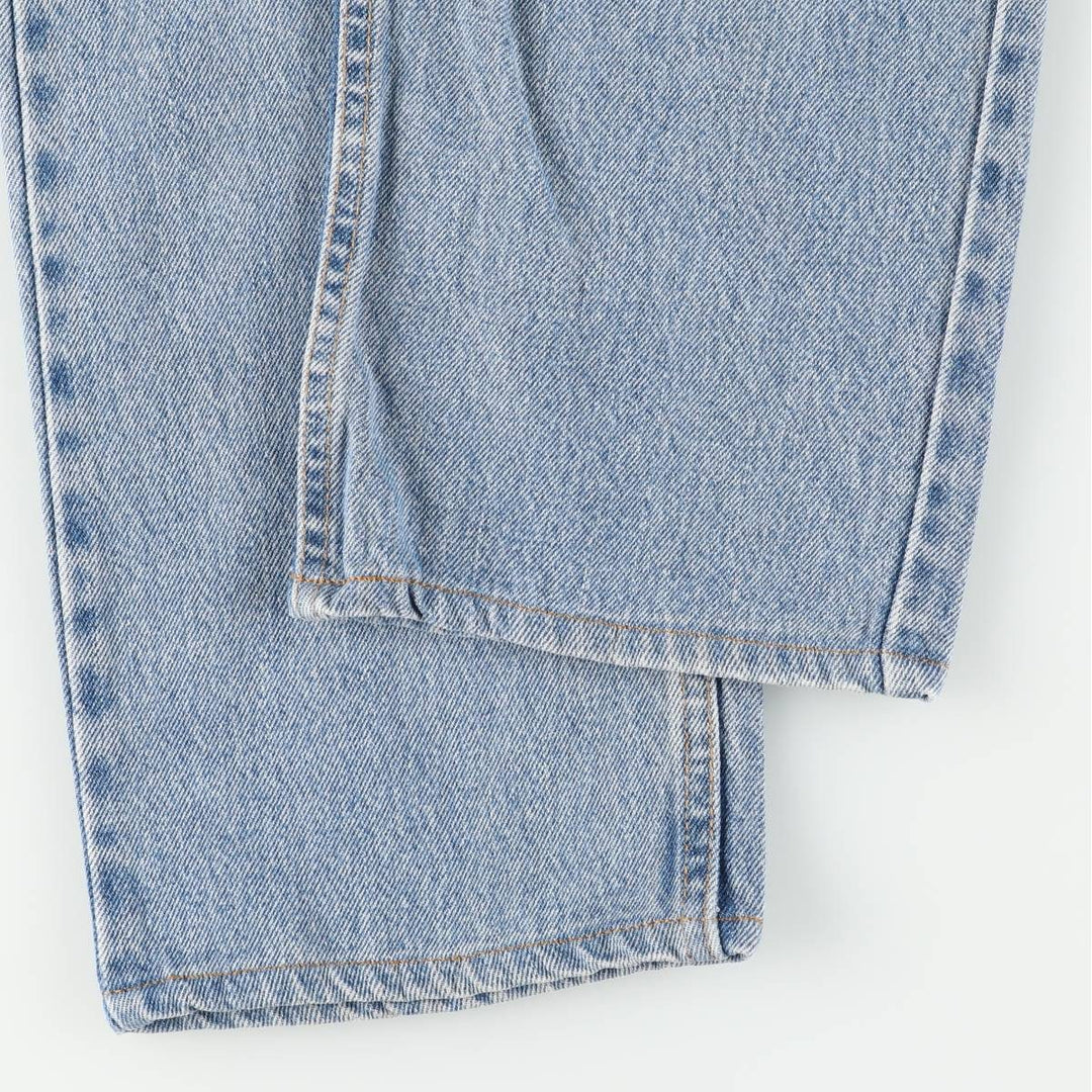 00'S Levi's 505 REGULAR FIT STRAIGHT LEG tapered denim pants made in USA, men's size w34 cotton blue type Vintage Second Hand