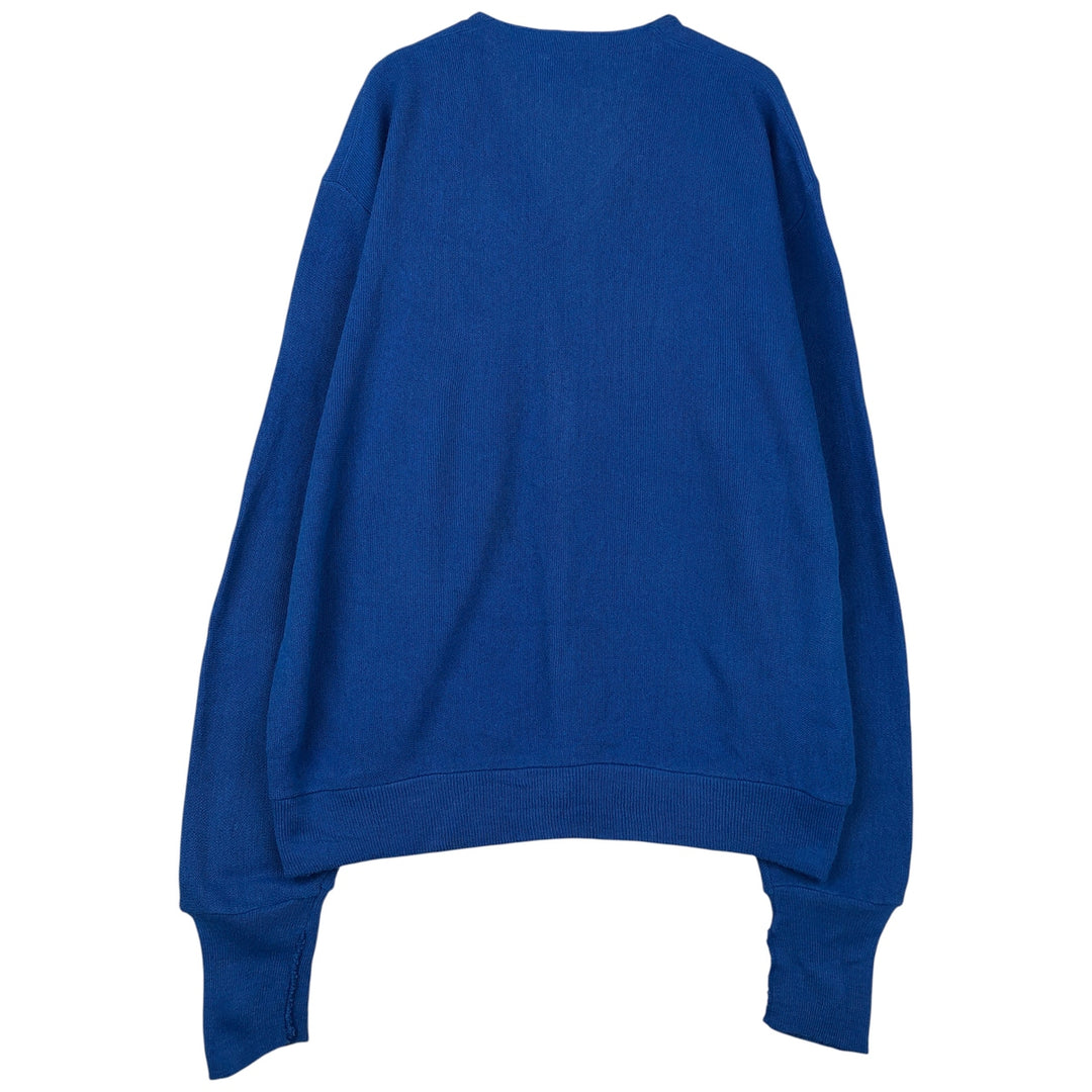 Vintage 1980'S Lacoste IZOD acrylic knit cardigan, made in the USA, men's size XL Oron Acrylic blue type Vintage Second Hand