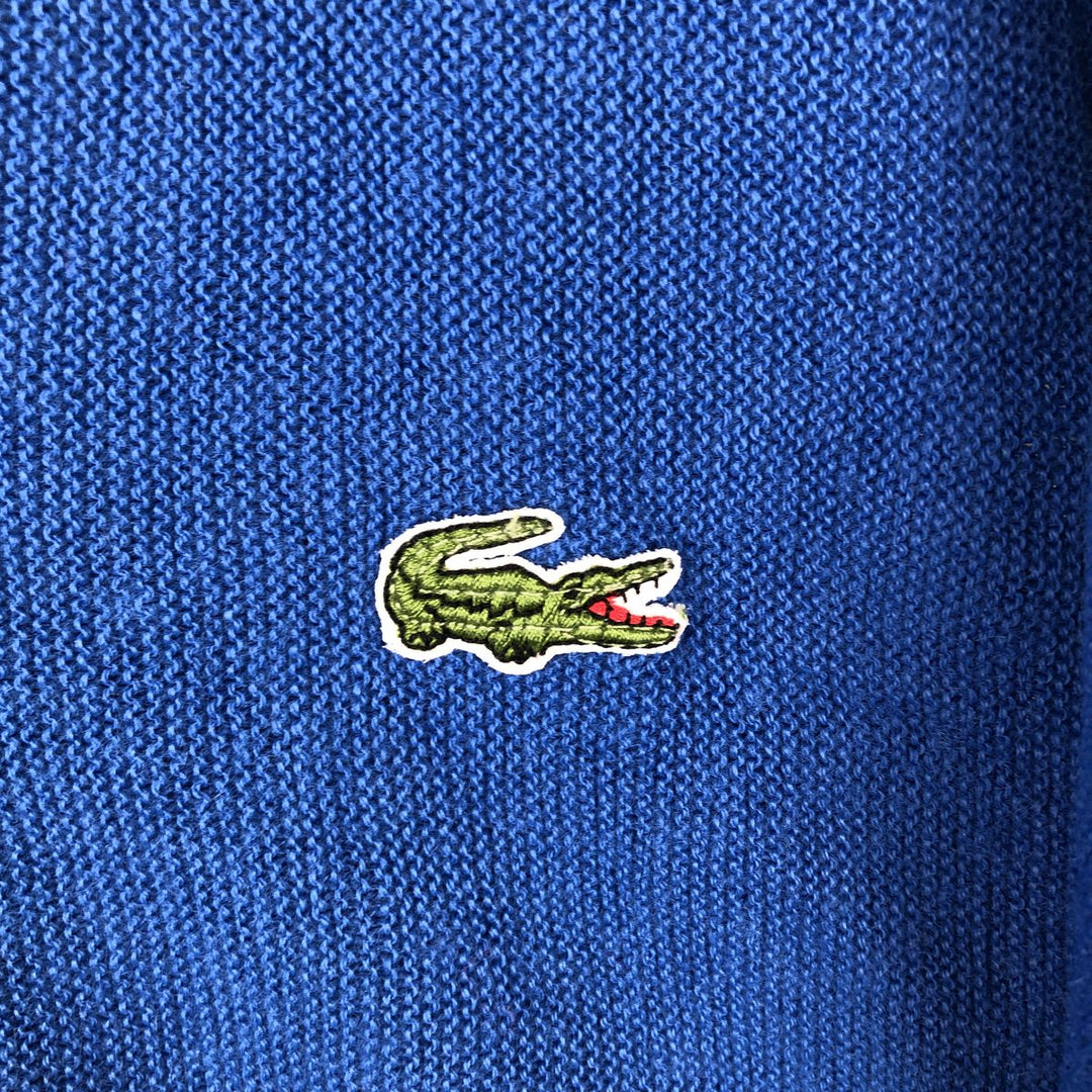 Vintage 1980'S Lacoste IZOD acrylic knit cardigan, made in the USA, men's size XL Oron Acrylic blue type Vintage Second Hand