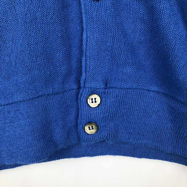 Vintage 1980'S Lacoste IZOD acrylic knit cardigan, made in the USA, men's size XL Oron Acrylic blue type Vintage Second Hand