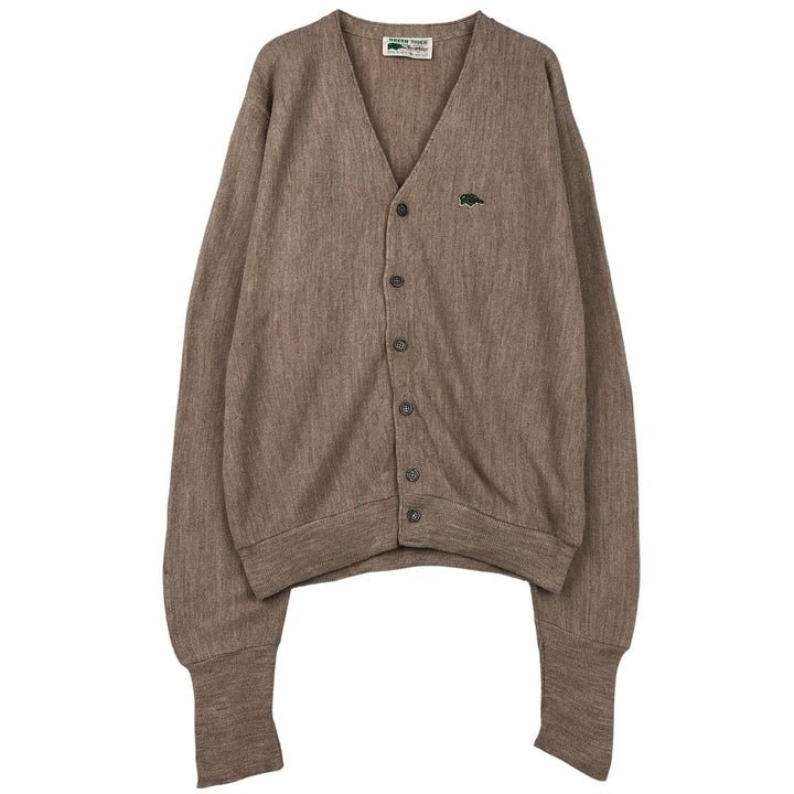 Vintage 1970'S Heritage Green Tiger acrylic knit cardigan, made in the USA, size M, men's acrylic Beige type Vintage Second Hand
