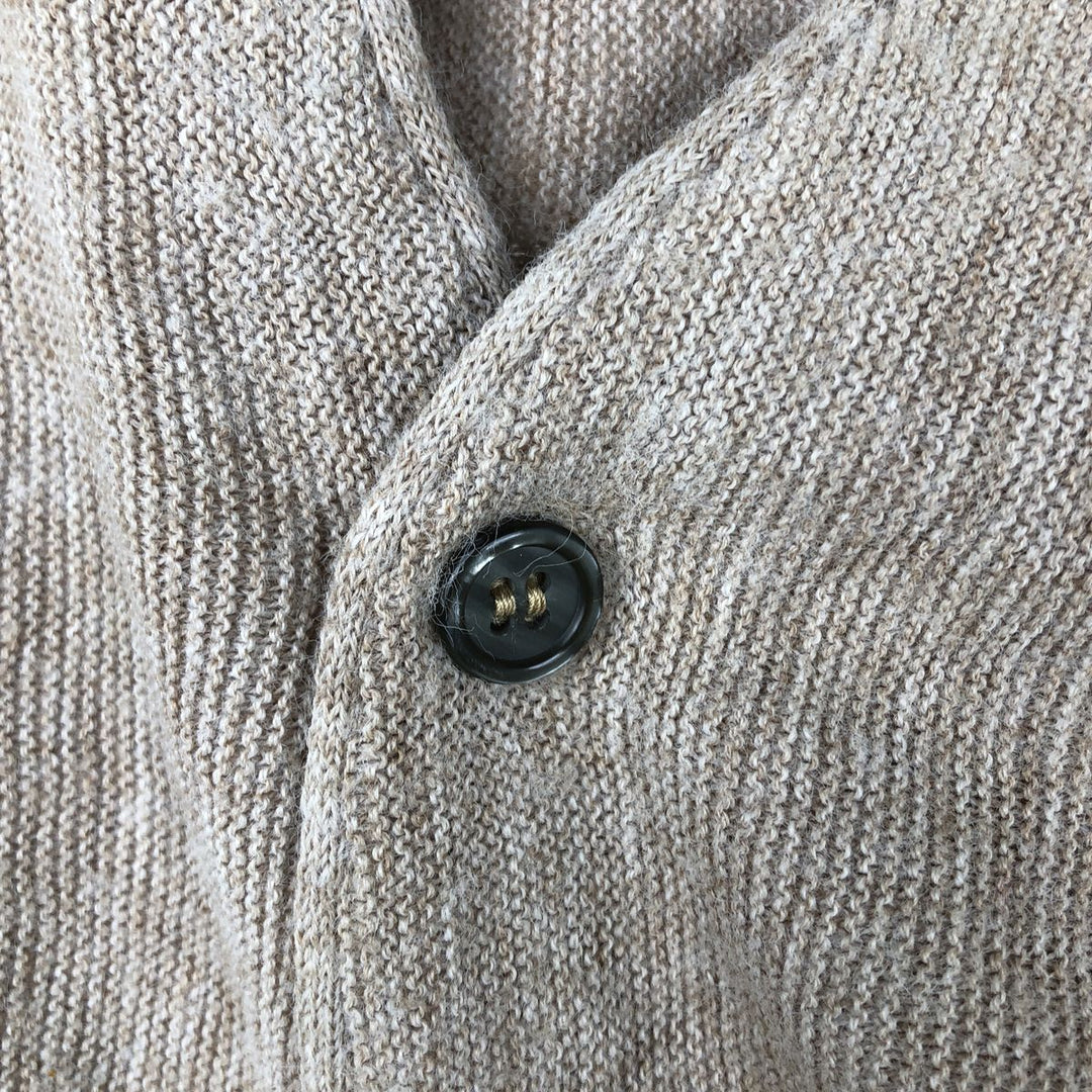 Vintage 1970'S Heritage Green Tiger acrylic knit cardigan, made in the USA, size M, men's acrylic Beige type Vintage Second Hand