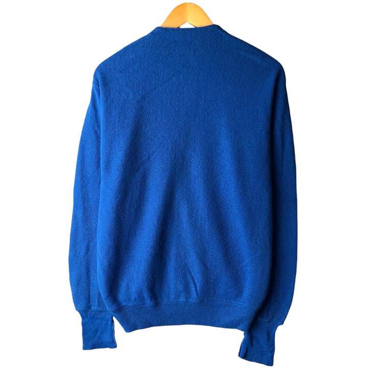 Vintage 80s-90'S Lacoste IZOD acrylic knit cardigan, made in the USA, size M, men's acrylic blue type Vintage Second Hand