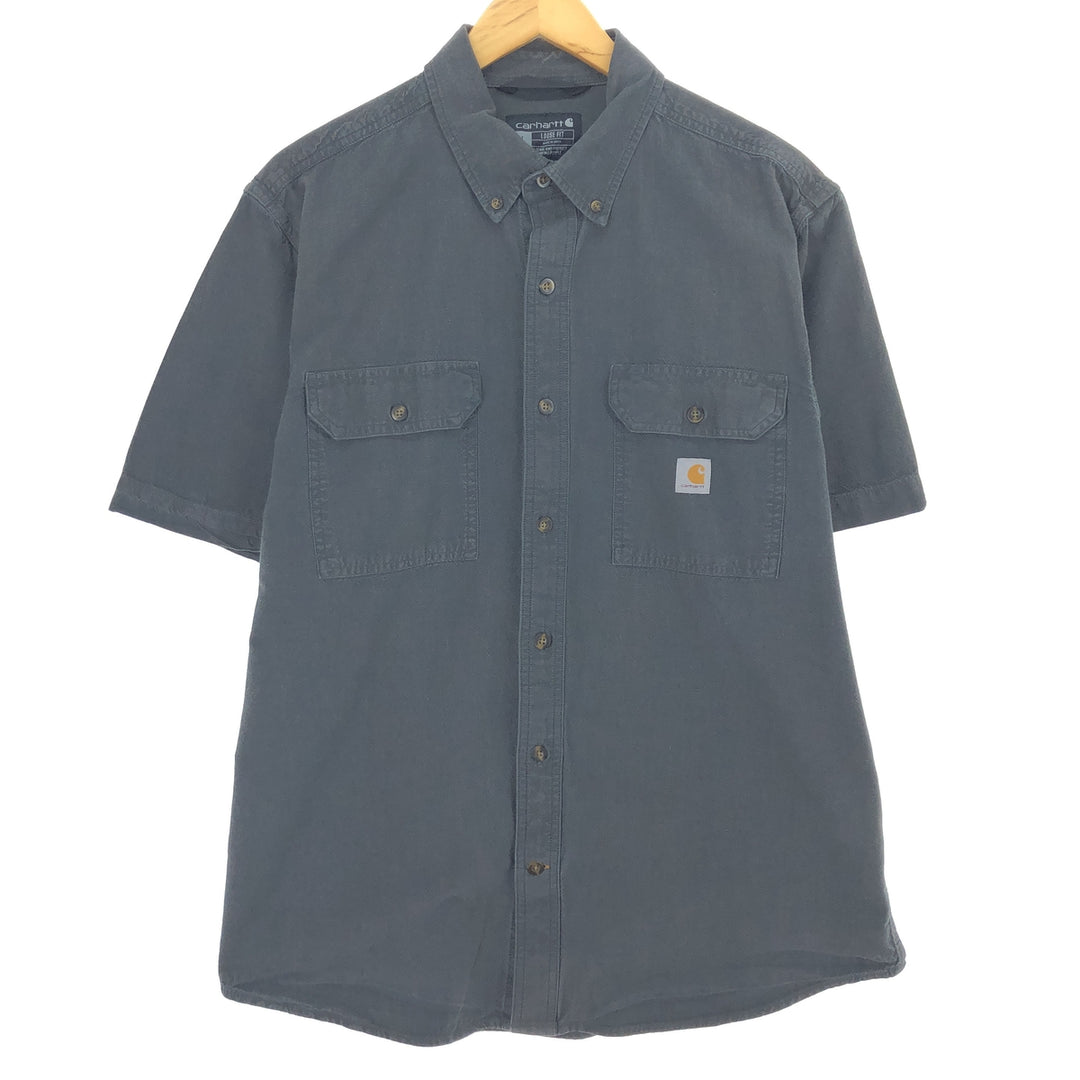 Carhartt Loose Fit Button-down Short Sleeve Work Shirt, Men's L size / eaa485020