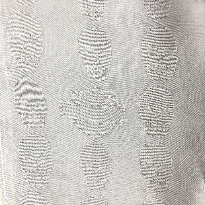 Harley-Davidson Skull Pattern Short Sleeve Silk Shirt, Men's Size XL silk gray type Vintage Second Hand