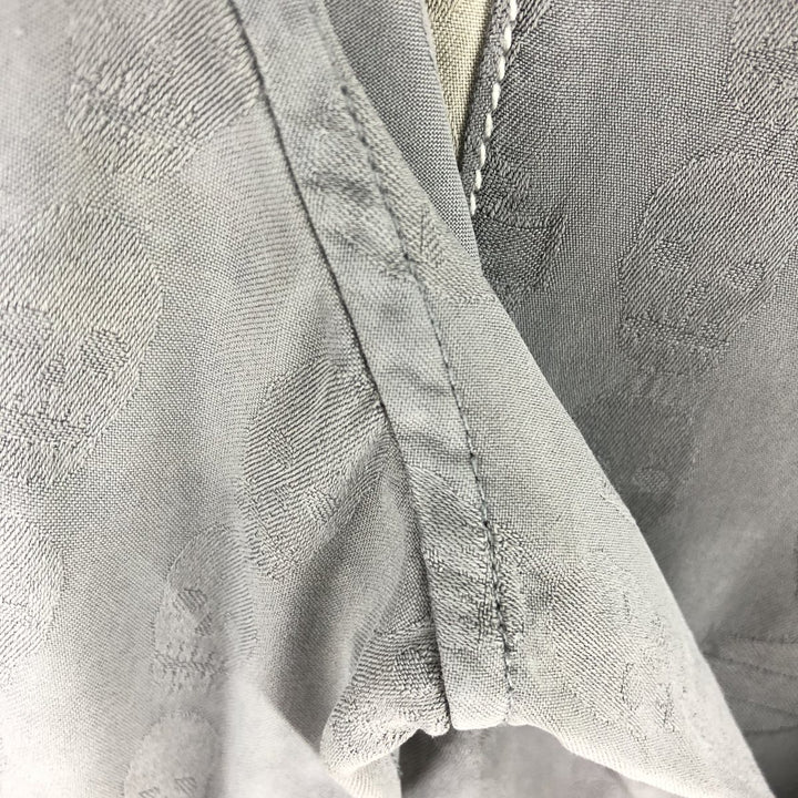 Harley-Davidson Skull Pattern Short Sleeve Silk Shirt, Men's Size XL silk gray type Vintage Second Hand