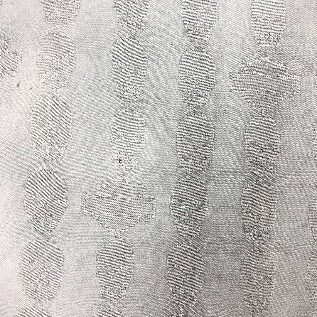 Harley-Davidson Skull Pattern Short Sleeve Silk Shirt, Men's Size XL silk gray type Vintage Second Hand