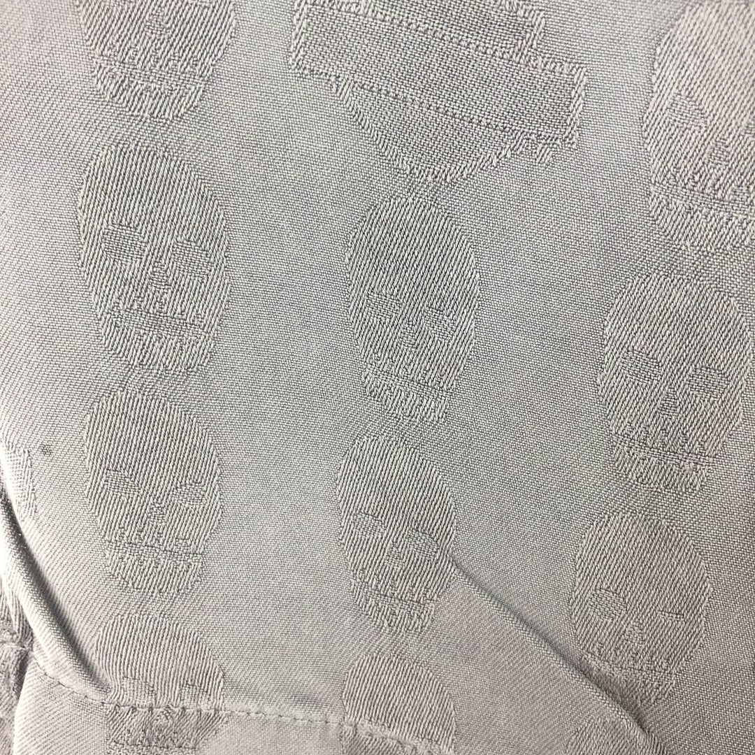 Harley-Davidson Skull Pattern Short Sleeve Silk Shirt, Men's Size XL silk gray type Vintage Second Hand