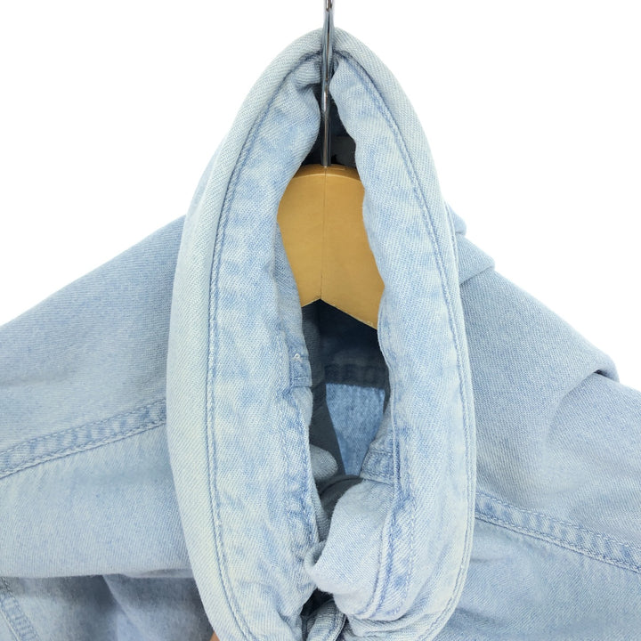 CHASE AUTHENTICS Long Sleeve Button-Down Denim Shirt, Men's XL cotton blue type Vintage Second Hand