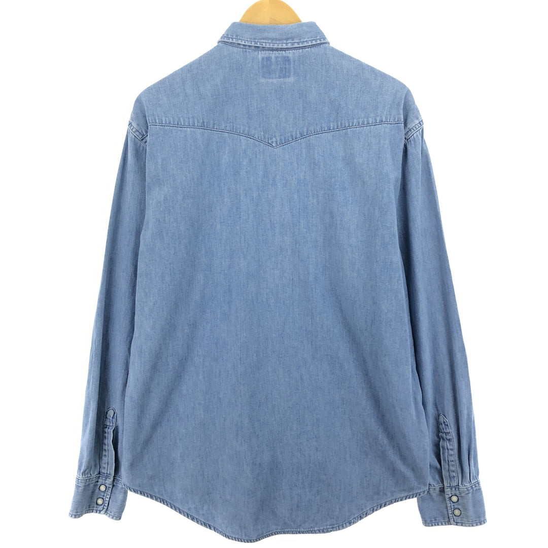 90'S Levi's Long Sleeve Denim Western Shirt Men's XL Vintage /eaa485050